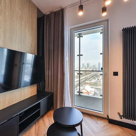 Kasprzaka 29 Wola Tower Z Wanna I Widokiem Na Panorame Centrum By Perfect 1231 Apartmán *