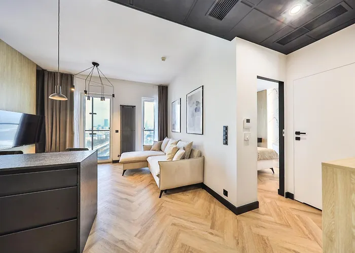 Kasprzaka 29 Wola Tower Z Wanna I Widokiem Na Panorame Centrum By Perfect 1231 Apartmán Varšava